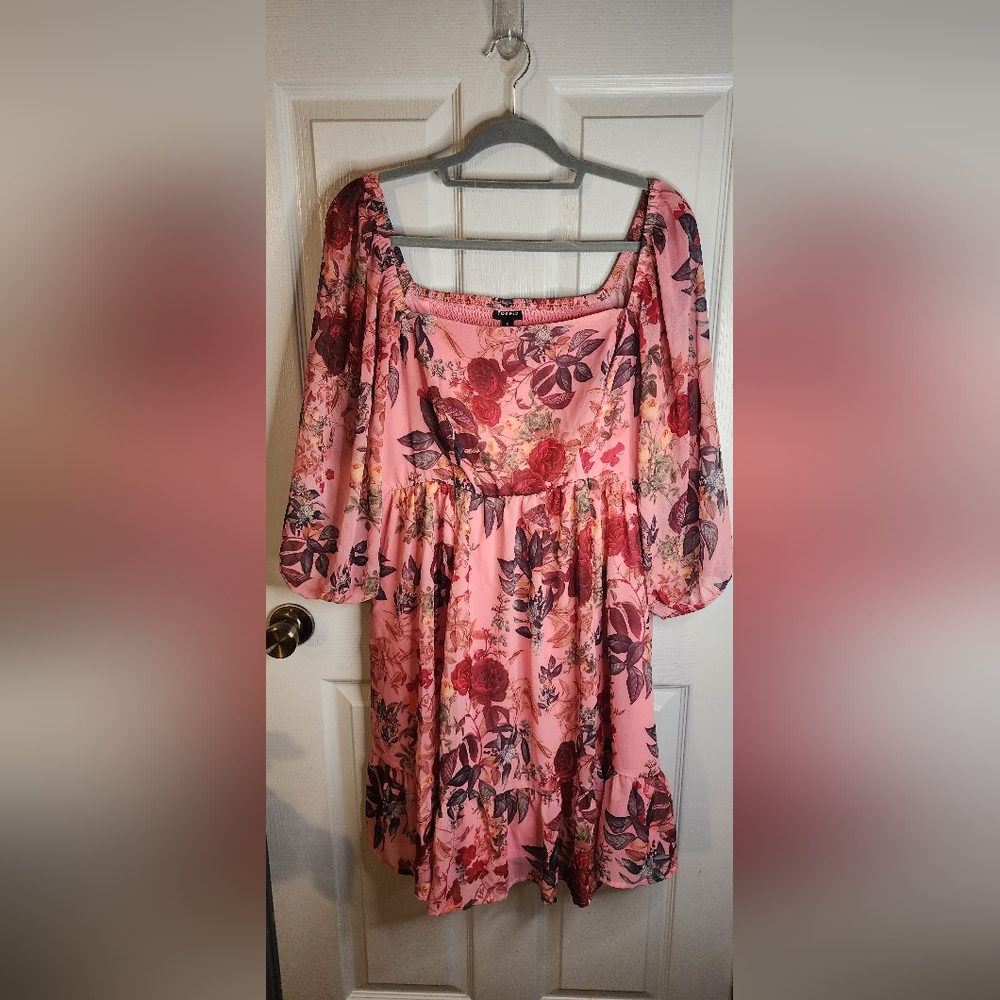 Torrid Pink Floral Sundress